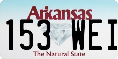 AR license plate 153WEI