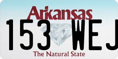 AR license plate 153WEJ
