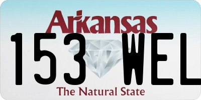 AR license plate 153WEL