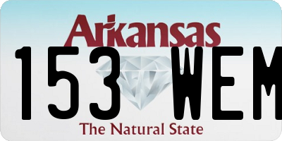 AR license plate 153WEM