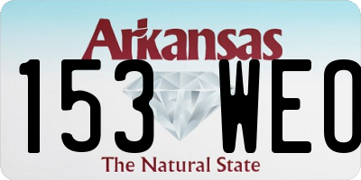 AR license plate 153WEO