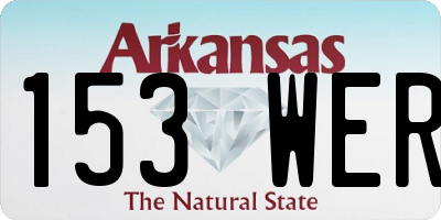 AR license plate 153WER