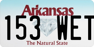 AR license plate 153WET