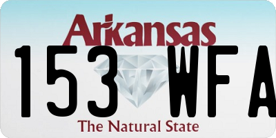 AR license plate 153WFA