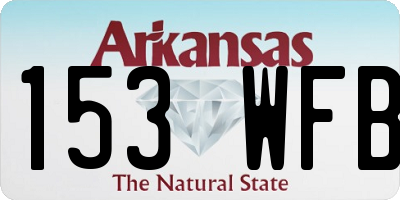 AR license plate 153WFB