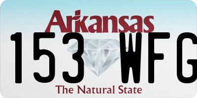 AR license plate 153WFG