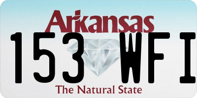 AR license plate 153WFI