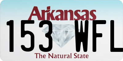 AR license plate 153WFL