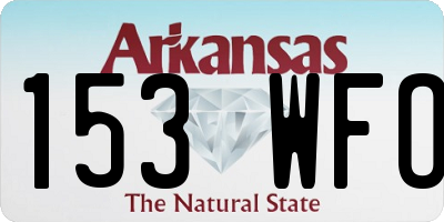 AR license plate 153WFO