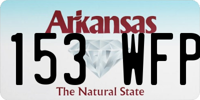 AR license plate 153WFP