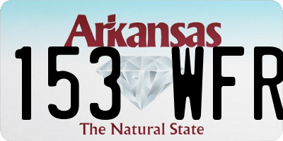 AR license plate 153WFR