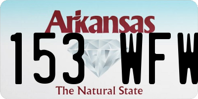 AR license plate 153WFW