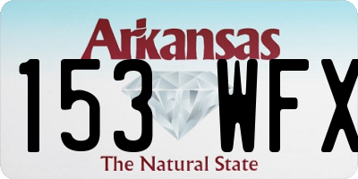 AR license plate 153WFX
