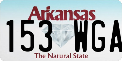 AR license plate 153WGA