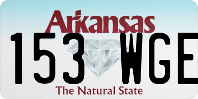 AR license plate 153WGE
