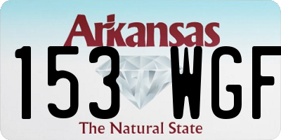 AR license plate 153WGF