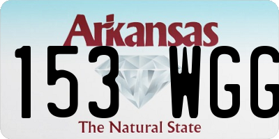 AR license plate 153WGG