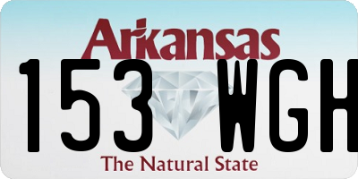AR license plate 153WGH