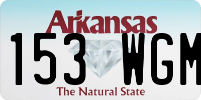 AR license plate 153WGM