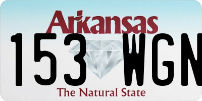 AR license plate 153WGN