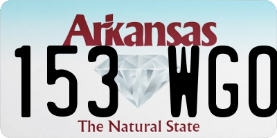 AR license plate 153WGO