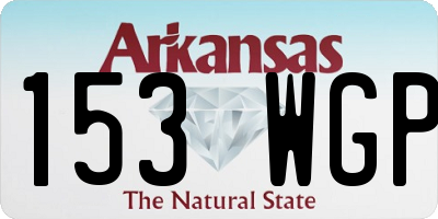 AR license plate 153WGP