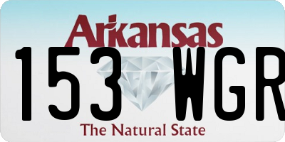 AR license plate 153WGR
