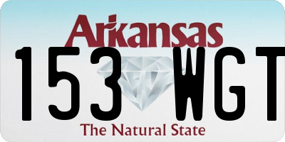 AR license plate 153WGT