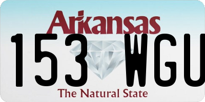 AR license plate 153WGU