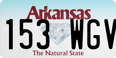 AR license plate 153WGV