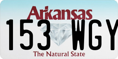 AR license plate 153WGY