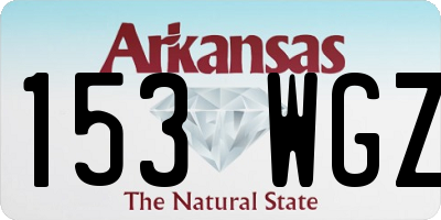 AR license plate 153WGZ