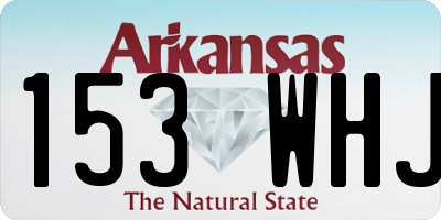 AR license plate 153WHJ