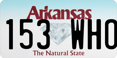 AR license plate 153WHO