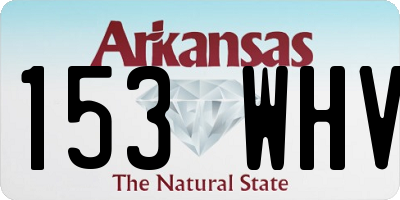 AR license plate 153WHV