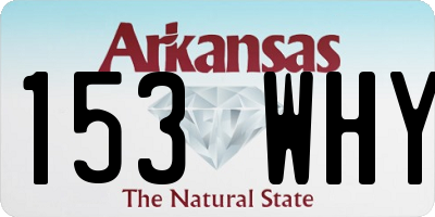 AR license plate 153WHY