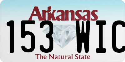 AR license plate 153WIC