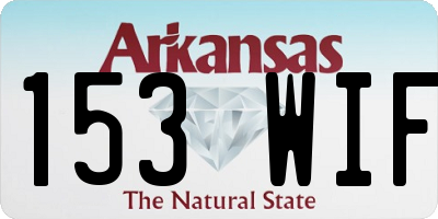 AR license plate 153WIF