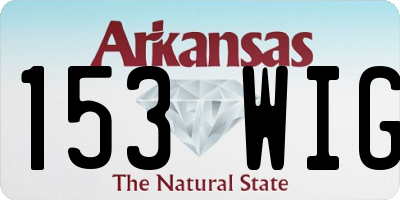 AR license plate 153WIG