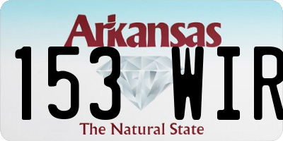 AR license plate 153WIR