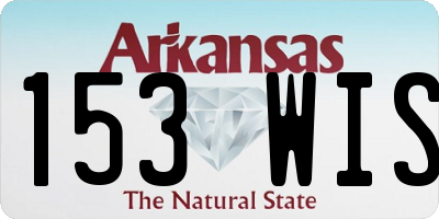 AR license plate 153WIS