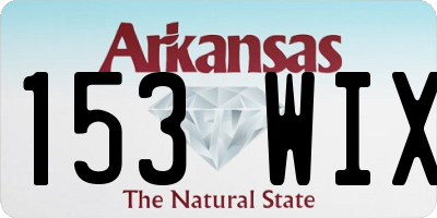 AR license plate 153WIX