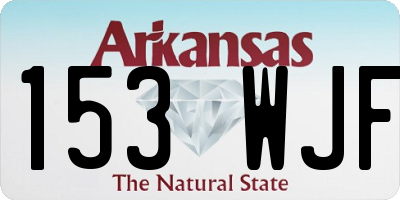 AR license plate 153WJF
