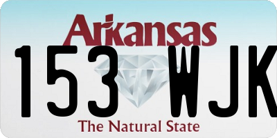 AR license plate 153WJK