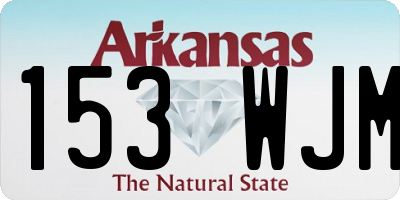 AR license plate 153WJM