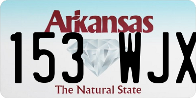 AR license plate 153WJX