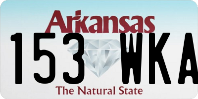 AR license plate 153WKA