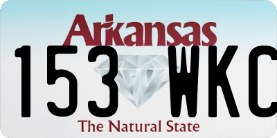 AR license plate 153WKC