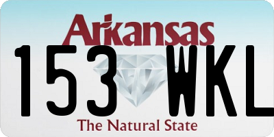 AR license plate 153WKL