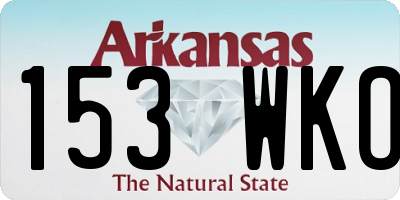 AR license plate 153WKO